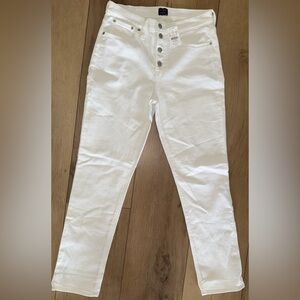 White straight Jeans jcrew